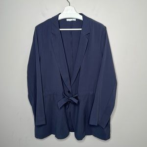 Primark Dusty Blue Casual Front Tie Blazer